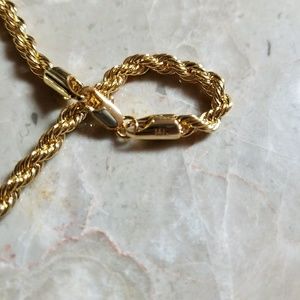 14k plated (filled) gold, 24 inch chain